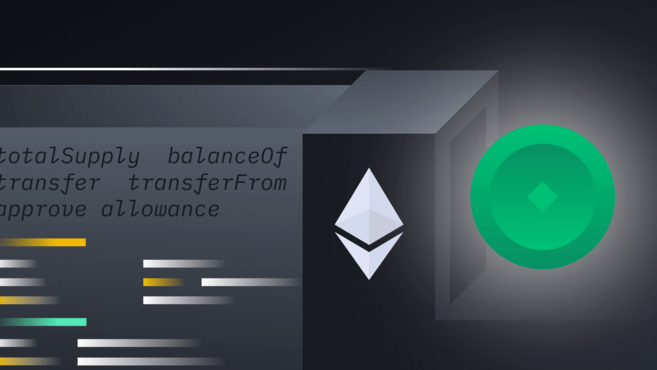 Illustration of an ERC-20 token being created