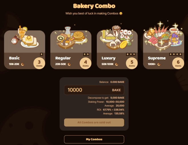 BakerySwap NFT Combo