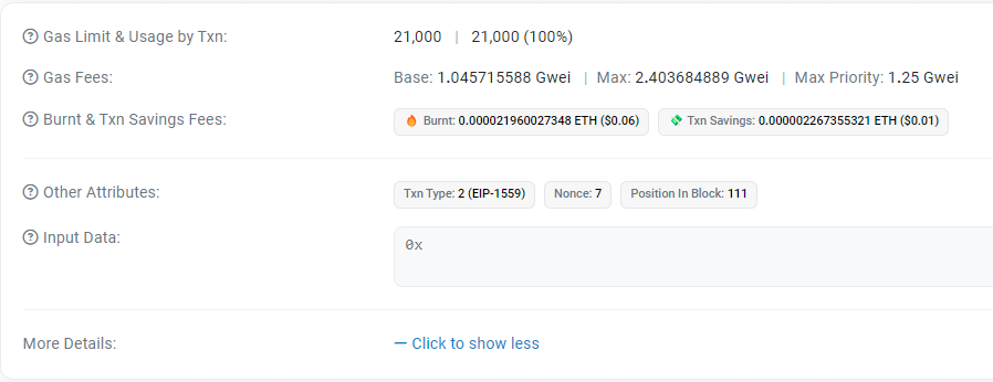 Etherscan 交易详情