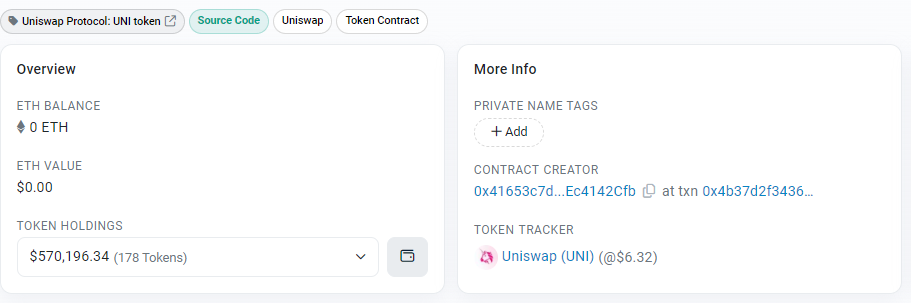 Etherscan 代币概述